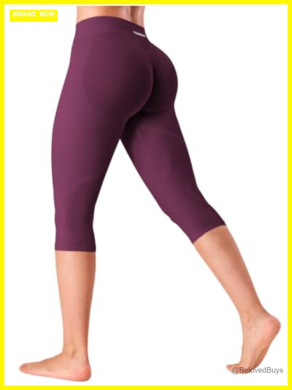 YEOREO Low Rise Capri Leggings 16in Seamless Booty Lifting Yoga Pants